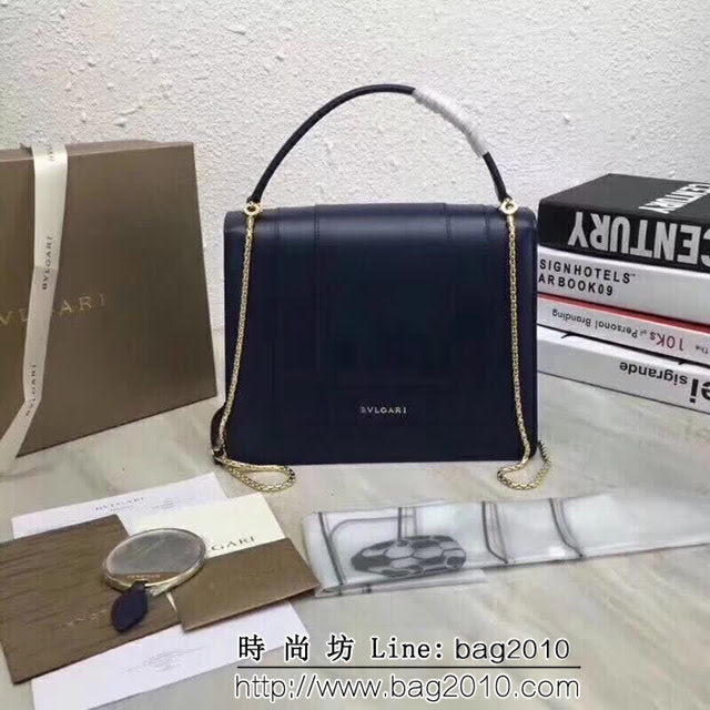 BVLGARI寶格麗 頂級牛皮大號蛇頭包 蛇首搭扣 手提肩背包 可拆卸肩帶 38629 FYD1170